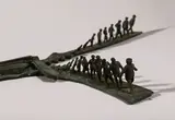 La fermuture éclair by Michel Favre, Épreuve en bronze patiné, sold Dec 2025