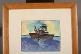 Dans la barque by Antonio Seguí, 1999, Pastel signé et daté, sold Dec 2025