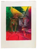 Nous ne sommes pas au monde. (Pl. 4 pour A. Rimbaud, Une saison en enfer, Barcelone, éd. Polígrafa, 1978) by Roberto Matta, Eau-forte et aquatinte, sold Jan 2026
