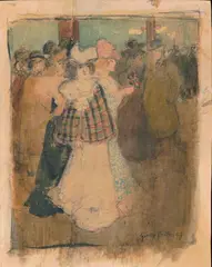 Scène de la vie parisienne by George Bottini, Plume, lavis et aquarelle, sold Jan 2026