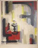 Composition rouge, noire et jaune by Jean-Marie Calmettes, Lithographie en couleurs, sold Jan 2026