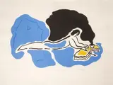 Café littéraire by Marco del Re, Lithographie en couleurs, sold Jan 2026