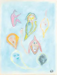 λ Sans titre by Georges Hugnet, Pastel, sold Nov 2025