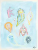 λ Sans titre by Georges Hugnet, Pastel, sold Nov 2025