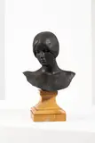 Buste de jeune fille by Alexandre Falguière, Epreuve en bronze à patine noire, socle en onyx Signée, sold May 2026