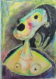 Femme en buste by Roland Chanco, Pastel sur papier canson Signé à l'encre en bas à droite, sold May 2026