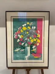 Bouquet de fleurs et violon by Paul Guiramand, Lithographie en couleur Numérotée, sold May 2026