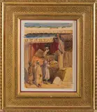 Le marchand de dattes à Marrakech by Édouard-Marcel Sandoz, Crayon et aquarelle sur papier, sold Nov 2024