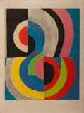 Composition aux cercles by Sonia Delaunay, Lithographie en couleurs sur papier, sold Nov 2024