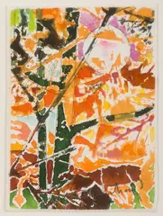 La Chapelle-aux-Bois, l'automne dans la forêt by André Marchand, 1986, Crayon et aquarelle sur papier, sold Nov 2024