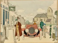 Le sport favori by Bernard Boutet de Monvel, vers 1914, Aquarelle et encre de Chine sur carton Whatman Signé en bas à droite La feuille :, sold Jun 2026