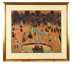Jardin public (partie centrale du triptyque) by Pierre Bonnard, vers 1917, Pastel sur carton Numéroté ‘704’ (au revers), sold Jun 2026