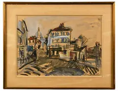 Montmartre by Gen Paul, Aquarelle et gouache sur papier Signé en bas à droite, sold Jun 2026