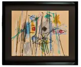 Composition by Jacques Germain, 1949, Gouache sur papier chamois Signé et daté 'GERMAIN, sold Jun 2026