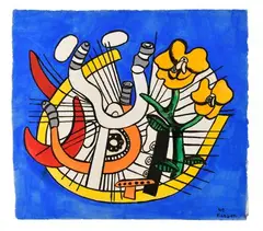 Composition au vélo by Fernand Léger, 1949, Gouache Signé et daté en bas à droite, sold Jun 2026