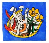 Composition au vélo by Fernand Léger, 1949, Gouache Signé et daté en bas à droite, sold Jun 2026