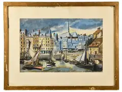 Le port de Honfleur by Arthur Fillon, Gouache et aquarelle sur papier Signé ‘Fillon’ (en bas à droite), sold Jun 2026