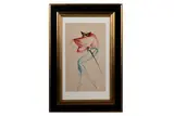 Homme masqué by Nathalie Gontcharova, Aquarelle signé en bas à droite H_37,5 cm L_22 cm, sold Feb 2025