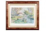 Vue d'une demeure by Anna Boch, Aquarelle sur papier signé en bas à droite H_, sold Feb 2025