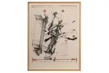 Sans titre by Vladimir Veličković, Lithographie, page extrait de l'œuvre "Les cahiers du Regard" signé au crayon, sold Dec 2024