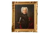 Portrait d'homme en cuirasse by Philippe Dupuy, Toile H_80 L_63 cm Cadre en bois sculpté redoré d'époque Louis XV Signé et annoté au dot, sold Dec 2024