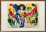 Sans titre by Fernand Léger, Lithographie en couleur Signés en bas à droite "F Leger" et portant le cachet Musée Fernan, sold Nov 2024