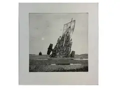 Nature-morte au bateau by Philippe Mohlitz, 1995, Eau-forte signée au crayon et datée, sold Nov 2024