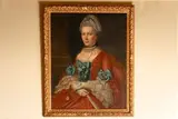 Portrait de dame à la châtelaine et l'éventail by Michel Hubert Descours, 1760, Toile Signé à gauche et daté, sold Oct 2024