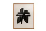 Composition géométrique by Parvine Curie, 1979, Gouache sur papier signé en bas à droite et daté, sold Oct 2024