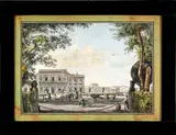 Vue de la Villa Ludovisi by Abraham-Louis-Rodolphe Ducros, Aquarelle sur papier titré en bas au centre, sold Jun 2024