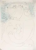 Grande matérnité by Pablo Picasso, 1963, Lithographie en couleurs sur Arches Signée et datée, sold Jun 2024