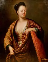 Portrait de femme accoudée à un fauteuil by Alexis Grimou, Toile, sold Jun 2025