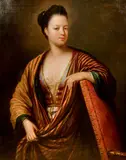 Portrait de femme accoudée à un fauteuil by Alexis Grimou, Toile, sold Jun 2025