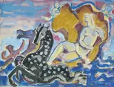 Amphitrite by René Buthaud, Gouache et crayon sur papier, sold Jun 2025