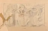 Grâces » by Alfred Janniot, 1937, Crayon sur papier (pliures, taches, rousseurs, petits trous), sold Jun 2025