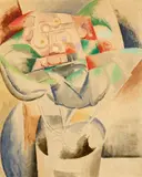 Bouquet de fleurs by Auguste Herbin, vers 1915, Gouache et aquarelle, sold Jun 2025