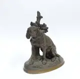 Chien limier attaché au pied d'un tronc by Joseph Chemin, Bronze à patine brune Signé sur la terrasse, sold Jun 2026