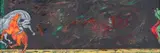 Bataille de cheveaux dans la nuit by Jean Bertholle, 1992, Gouache sur carton signée et datée en bas à gauche, sold Dec 2023