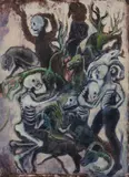 Paname by Christine Sefolosha, Monotype rehaussé à l'huile, sold Dec 2023