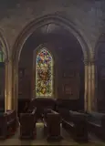 St. Ethelburga's Church, Window to the Memory of Henry Hudson by Daisy Radcliffe Beresford, 1928, oil on canvas, sold Apr 2026