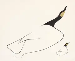 Mother and Child (00716) by Benjamin Chee Chee, 1976, silkscreen on paper, sold Apr 2026