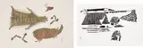Two works: Skinned Caribou (00383), Setting up a Summer Camp (00611) by Kananginak Pootoogook, stonecut prints on paper, sold Apr 2026