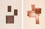 Two Works on Paper: Composition W (#0131) and Herbarium (#0687) by Mikuláš Kravjanský, 1978, mixed media and print on paper, sold Mar 2026