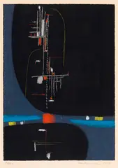 Untitled (#00506) by Max Ackermann, 1956, print on paper, sold Feb 2026