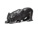 Angreifender Tiger by Philipp Harth, 1932, Bronze mit dunkelbrauner Patina, sold Jul 2025