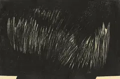 Ohne Titel by Hans Uhlmann, 1964, Kreide, teilweise geritzt, auf Papier, sold Nov 2019