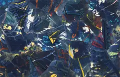 Ohne Titel by Jan Voss, 1991, Öl und Collage aus Leinwand und Holz auf Leinwand, sold Dec 2018