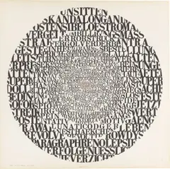 About 1961 by Ferdinand Kriwet, 1961, Tusche über Bleistift auf Velin, sold Nov 2019