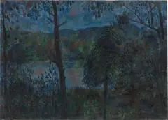 Waldsee by Erich Büttner, Öl auf Leinwand, sold Jun 2019