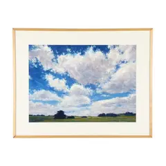 Meadow Under White Clouds by Gary Bowling, Oil on paper, sold Sep 2026